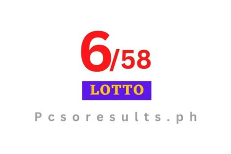 lotto 6/58 history|6/58 Lotto Result Archives .